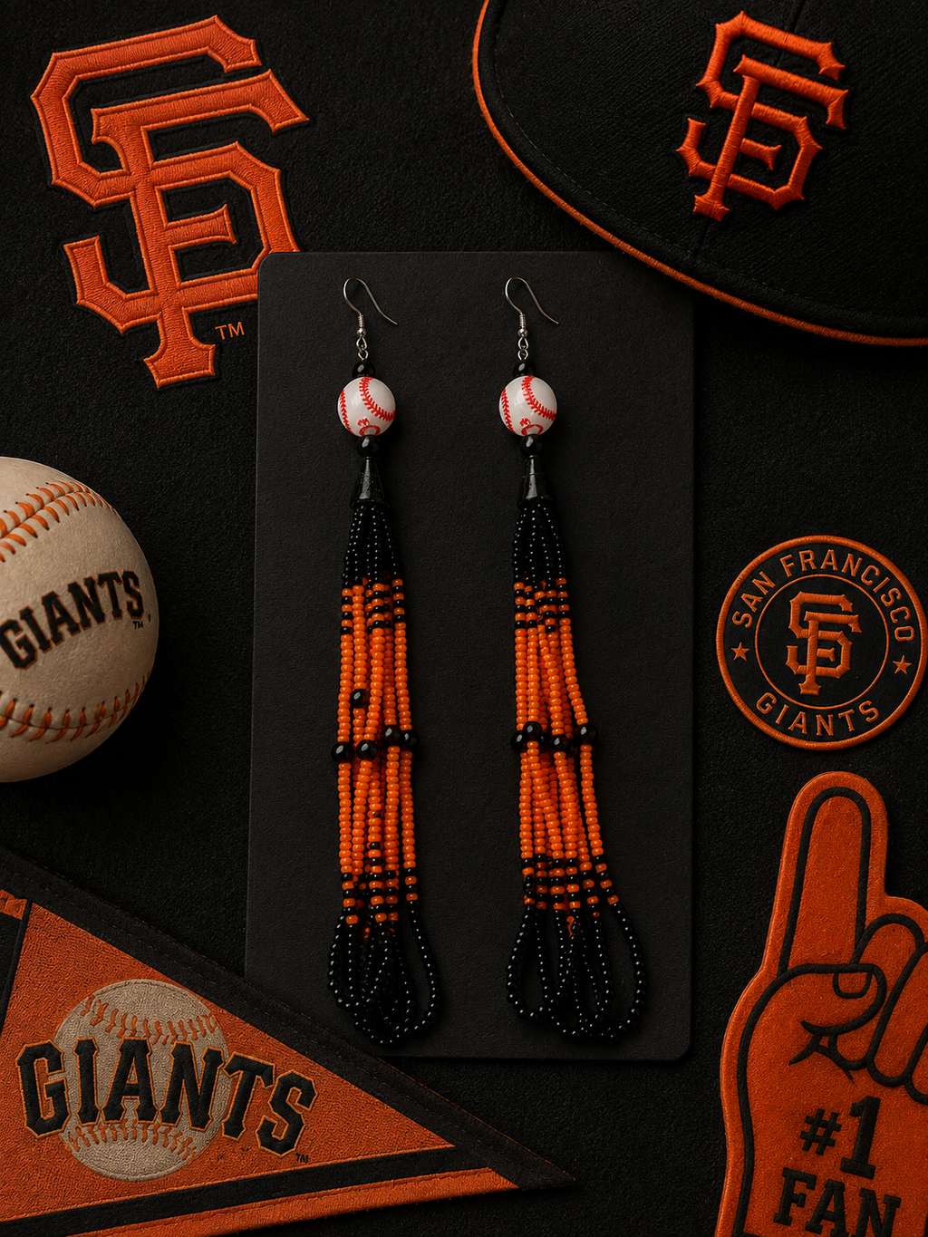 SF Giants Spirit Fringe Earrings